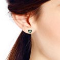 thumbnail image 4 of Romantic Hearts Rainbow Abalone Valentine Love .925 Sterling Silver Stud Earrings, 4 of 5
