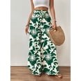 thumbnail image 4 of Bsubseach Fashion Women Wide Leg Pants Floral Flowy Palazzo Pants Summer Casual Cruise Trousers, 4 of 10