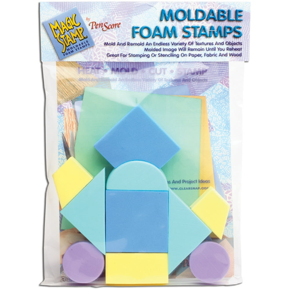Magic Stamp Moldable Foam Stamps 10/PkgGeometric, Pk 2, Clearsnap