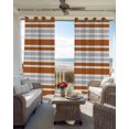 thumbnail image 4 of Orange Stripes Blackout Curtains, Light Blocking Print Window Curtains, Modern Minimalist Horizontal Ombre Lines Thermal Insulated Window Drapes for Living Room Kitchen Cafe 2 Panels, 84"W x 84"L, 4 of 9