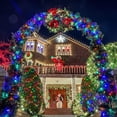 thumbnail image 4 of Juego de 2 luces solares navideñas de cadena, 200 LED, 72,2 pies, impermeables para exteriores, 8 modos de luces solares para jardín, patio, fiesta, árbol, decoraciones navideñas (cuatro, 4 of 5