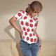 thumbnail image 3 of Balery Cartoon Strawberry Body de cuello redondo de manga corta para mujer Tops de manga corta Tops básicos-Large, 3 of 7