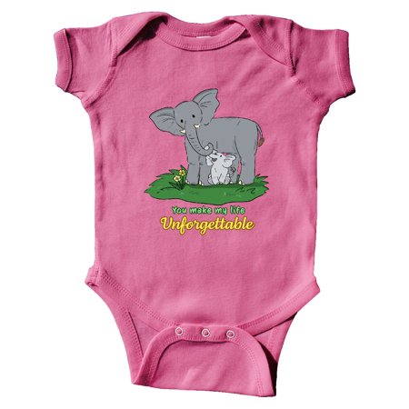 

Inktastic You Make My Life Unforgettable with Elephant Family Gift Baby Boy or Baby Girl Bodysuit