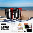 thumbnail image 5 of Balery Firefighters USA Flag Beach Travel Bag - Water-Resistant, Large Capacity Lightweight Tote with 7 Pockets for Women and Men - Perfect for Beach, Pool, Gym, and Travel, 5 of 7