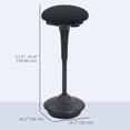 thumbnail image 3 of HOMCOM Adjustable Active Standing Stool with Rocking Motion, Black, 3 of 10