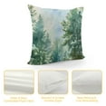 thumbnail image 4 of JRXY Pine Tree Throw Pillow Covers Watercolor Blue Green Square Rustic Style Natural Forest Fog Print Decorative Pillowcase Spring Summer Cushion Cover for Home Sofa Bed Outdoor White, 4 of 5