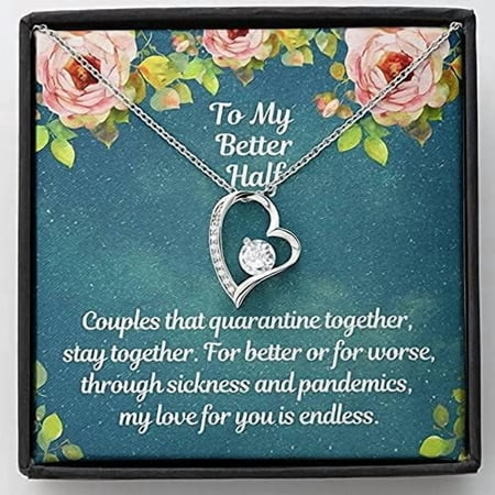 To My Beautiful Girlfriend Necklace, Forever Love Necklace Message Card From Boyfriend For Girlfriend, Personalized Anniversary Couples that quarantine Jewelry Necklace styles On Birthday