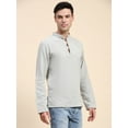 thumbnail image 4 of SKAVIJ Men’s Handloom Cotton Henley Casual Long Sleeve Wooden Loop Button Casual Summer Yoga Outfits, 4 of 6