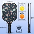 thumbnail image 4 of Pickleball Paddles Set,Pioneer Flower Floral Print Pattern Fiberglass Surface Pickleball Racket Set with 2 Indoor Outdoor Pickleball Balls and Pickleball Bag,Pickle-ball Equipment, 4 of 6