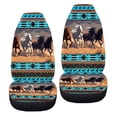 thumbnail image 6 of ZIATUBLE Aztec Tribal Horse Car Seat Covers Sets Soft Front Auto Seat Cover 2 Pcs Fit for Cars Sedan SUV Easy to Install Vehicle Protector Bucket Seat Cover Car Accessories for Interior Decor, 6 of 7