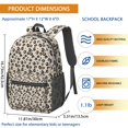 thumbnail image 3 of 17 Inch Lightweight Backpack,PVC Waterproof Oxford Fabric, Ergonomically Designed, with Large Capacity, Leopard Animal Pattern, 3 of 5