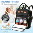 thumbnail image 3 of GPED Convertible Diaper Bag with Changing Station & Insulated Pockets, Black, 3 of 6