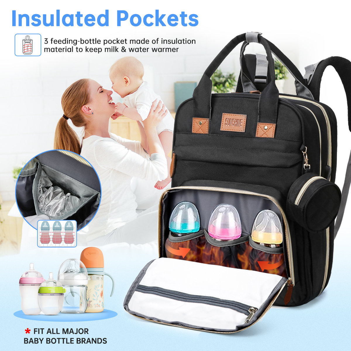 GPED Convertible Diaper Bag with Changing Station photo 3