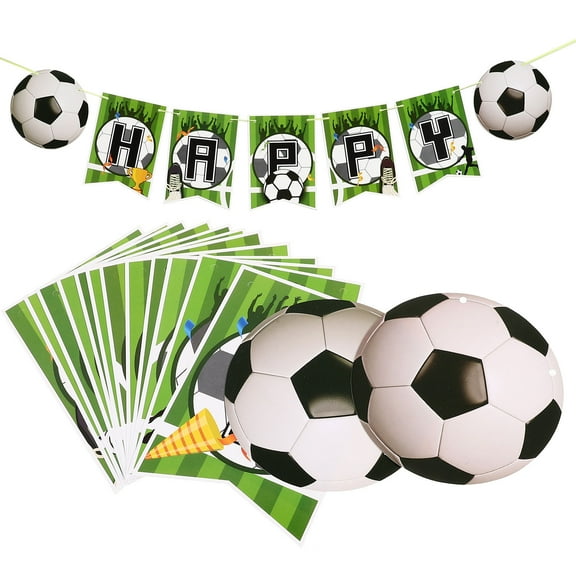 DEEPCRAFF Football Party Banner Multi-Color Decoration for Kids Indoor Outdoor Use 7.3x5.1 Inches Fan Gear Set