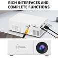 thumbnail image 4 of Mini Projector, 1080P HD Portable Projector with Auto Keystone Correction, 6000lm, LED Home Theater Projector with 3.5mm USB 2.0 High Definition Multimedia Interface, 4 of 7