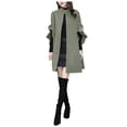 thumbnail image 2 of Summer Savings Clearance 2024! yoeyez Trench Coats for Women Fashion Women Work Solid Vintage Winter Office Sleeveless Button Woolen Jacket Coat Gabardinas Para Mujer Elegantes, 2 of 4