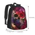 thumbnail image 3 of XMXT Travel Laptop Backpack for School Work, Colorful Skeleton Print Large Capacity Bookbag Travel Bag Backpacks for Women Men, 3 of 9