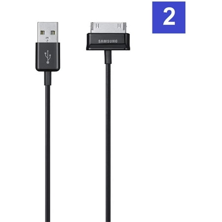 Original Samsung USB Charging Data Cable for Samsung Galaxy Note, Galaxy Tab 2 and Galaxy Tab Devices (ECC1DP0UBEG) - 2 Pack