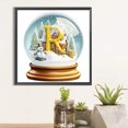 thumbnail image 4 of Pintura de diamante 5D DIY taladro redondo completo letra de Navidad cristal R Kit decoración 40x40cm, 4 of 9