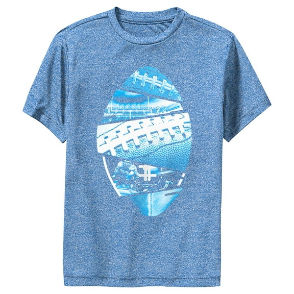 Boy's Lost Gods Football Picture College  Performance Graphic Tee Royal Blue Heather Small