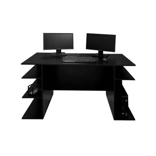 Escritorio Gamer DECOMOBIL Escrigamer Melamina Mdp 140cm X 75cm X 60cm Negro Mate GAMER
