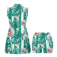 thumbnail image 4 of Yuyamidu Palm Leaf Golf Dresses for Women Size L Golf Balls Sleeveless Active Athletic Exercise Sports Wear Dresses for Women Pockets Zipper Workout Athletic Dresses Built in Shorts, 4 of 7