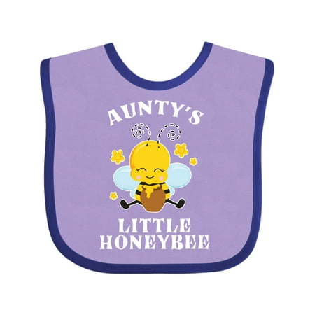 

Inktastic Cute Bee Aunty s Little Honeybee with Stars Gift Baby Boy or Baby Girl Bib
