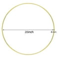 thumbnail image 2 of HOHIYA 4 Pcs 20 Inch Metal Floral Wreath Hoop Macrame Large Gold Craft Rings for Wall Hanging 4mm Wire, 2 of 5