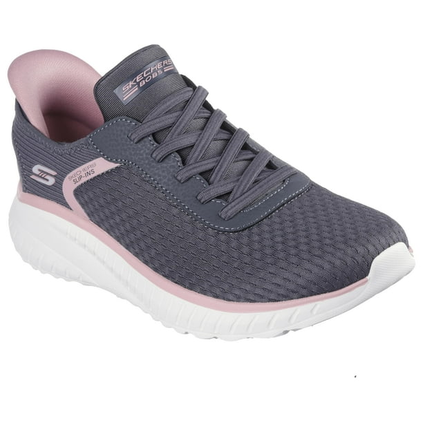 Zapatilla Skechers para mujer, manos libres, sin cordones, Squad Chaos Grey
