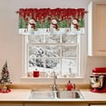 thumbnail image 2 of Valances for Windows Christmas Snowman Rod Pocket Cafe Window Treatments Valance Curtains for Kitchen Bathroom Laundry Basement Windows 54"x18", 2 of 7