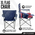 thumbnail image 4 of Black Sierra XL American Flag Camping Chair – Oversized Patriotic Foldable Outdoor Seat with Padding, Dual Cup Holders, Heavy-Duty Frame Supports 300 lbs – Ideal for 4th of July, Beach, RV, Patio, 4 of 6
