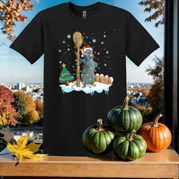 Disney Ratatouille Remy Santa Happy Holiday T-shirt Unisex,S-5XL
