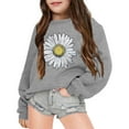 thumbnail image 3 of Kiijoy Little Girls Sunflower Sweatshirt Comfortable Crew Neck Pullover Top, Sizes 5-6, 3 of 3