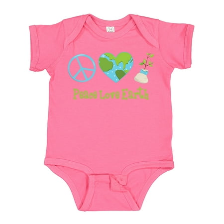 

Inktastic Peace Love Earth Gift Baby Girl Bodysuit