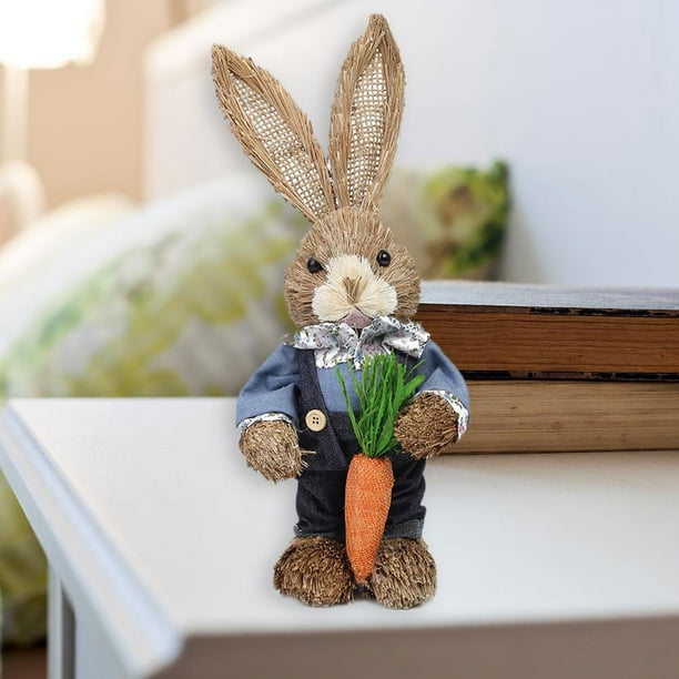 Adornos de conejito de Pascua, accesorios de fotografía de conejo de simulación, decoración del hogar, 2 uds.