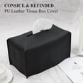 thumbnail image 4 of Tissue Box Cover, Modern Decorative PU Leather Rectangular Tissue Box Case Organizer Holder for Vanity Countertop, Night Stands, Livingroom, Office Desk & Car 9.5X5X5'', 4 of 7