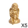 thumbnail image 1 of 5xAngel Estatua Ornamento Mesa Decoración Del Hogar Querubín Oración Estatuilla Dorada 1, 1 of 4