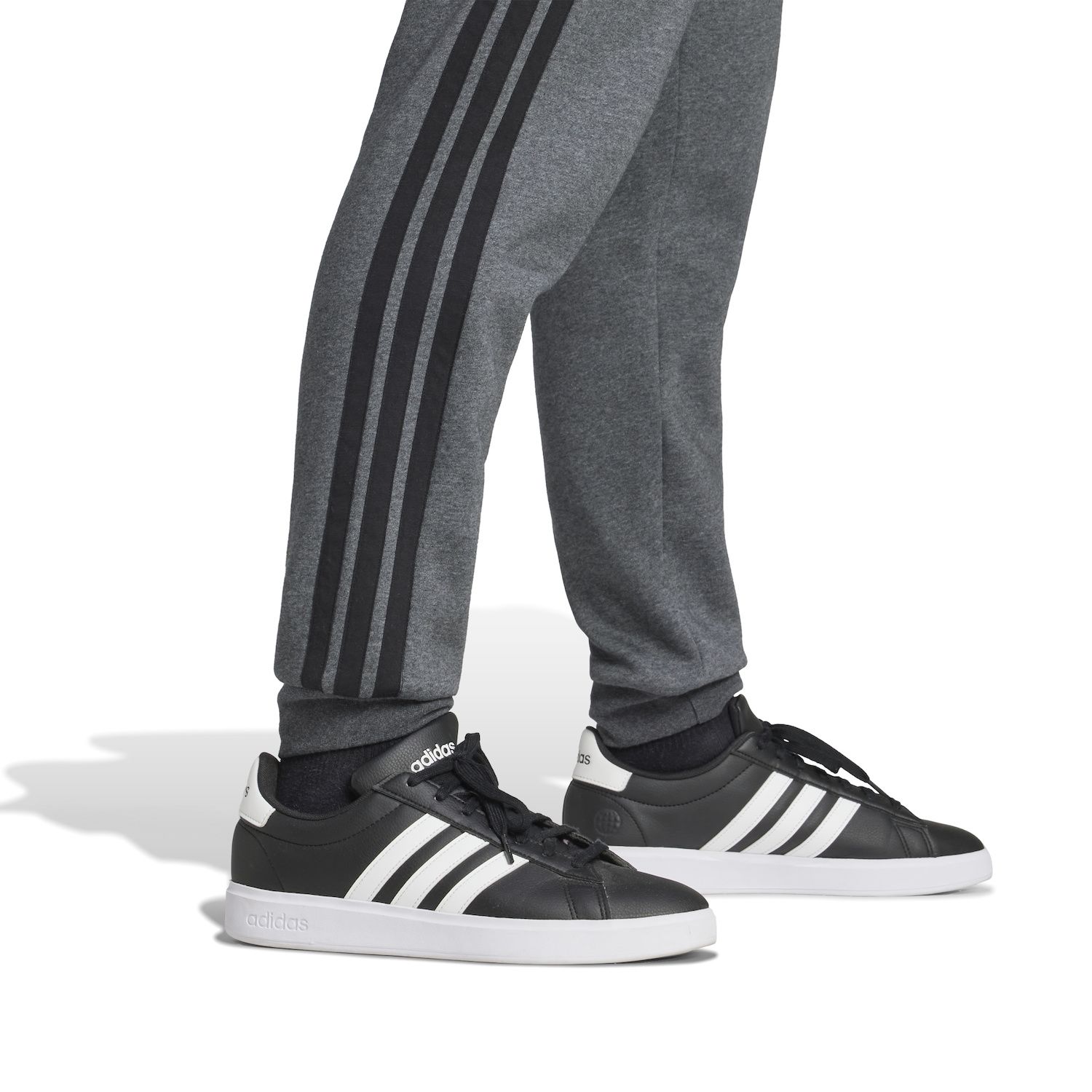 Adidas Essentials 3-Stripes Men's Fleece Pants Grey photo 4