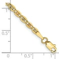 thumbnail image 2 of 14k Tri-Color Bracelet Open Link Chains 2.75 mm 7 in Pav‚ Valentino with Lobster Clasp, 2 of 2