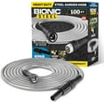 thumbnail image 1 of Bionic Steel boyau d’arrosage en acier inoxydable robuste 100 pi x 5/8 po 500 PSI pour l’extérieur avec buse de pulvérisation sans plis, 1 of 9
