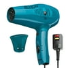 Revlon Essentials Retractable Cord Hair Dryer, Teal with Concentrator