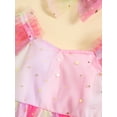 thumbnail image 6 of Bslissey Baby Girls Sweet Romper Dress 0-24M Short Puff Sleeve Contrast Color Star Moon Glitters Tulle Bodysuit with Headband Infant Toddler Casual Princess Clothes, 6 of 9
