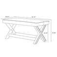 thumbnail image 3 of Manhattan Comfort Abigail Double Ottoman Bench with Solid Wood Frame in Gray, 3 of 19