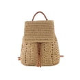 thumbnail image 4 of Bolsa Mochila de paja para mujer, tipo cubo informal tejido a mano para vacaciones en la playa Ndcxsfigh Para Estrenar, 4 of 7