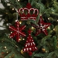 thumbnail image 5 of Christmas Pendant Flocking Sequins Elk Star Snowflake Wreath Christmas Tree Hanging Ornament for Home Christmas Party Decoration, 5 of 5