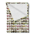 thumbnail image 2 of Cupcake Soft Flannel Fleece Blanket, Chocolare Muffin Vanilla Cream Lemon Mocha Strawberry Flavors Bakery Pastry Theme, Cozy Plush for Indoor and Outdoor Use, 70" x 90", Multicolor, by Ambesonne, 2 of 5