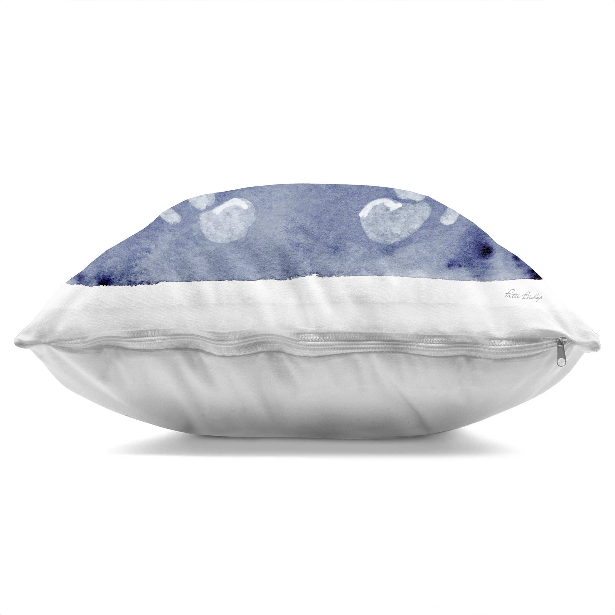 Stupell Industries White Crab on Indigo Decorative Printed Throw Pillow, design by Patti Bishop, 18 x 7 x 18