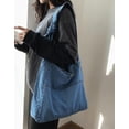 thumbnail image 7 of Kukuzhu Unisex Denim Shoulder Bag Canvas Crossbody Bag for Women Men Knot Tote Bag Casual Aesthetic Messenger Bag Large Hobo Bag, 7 of 7