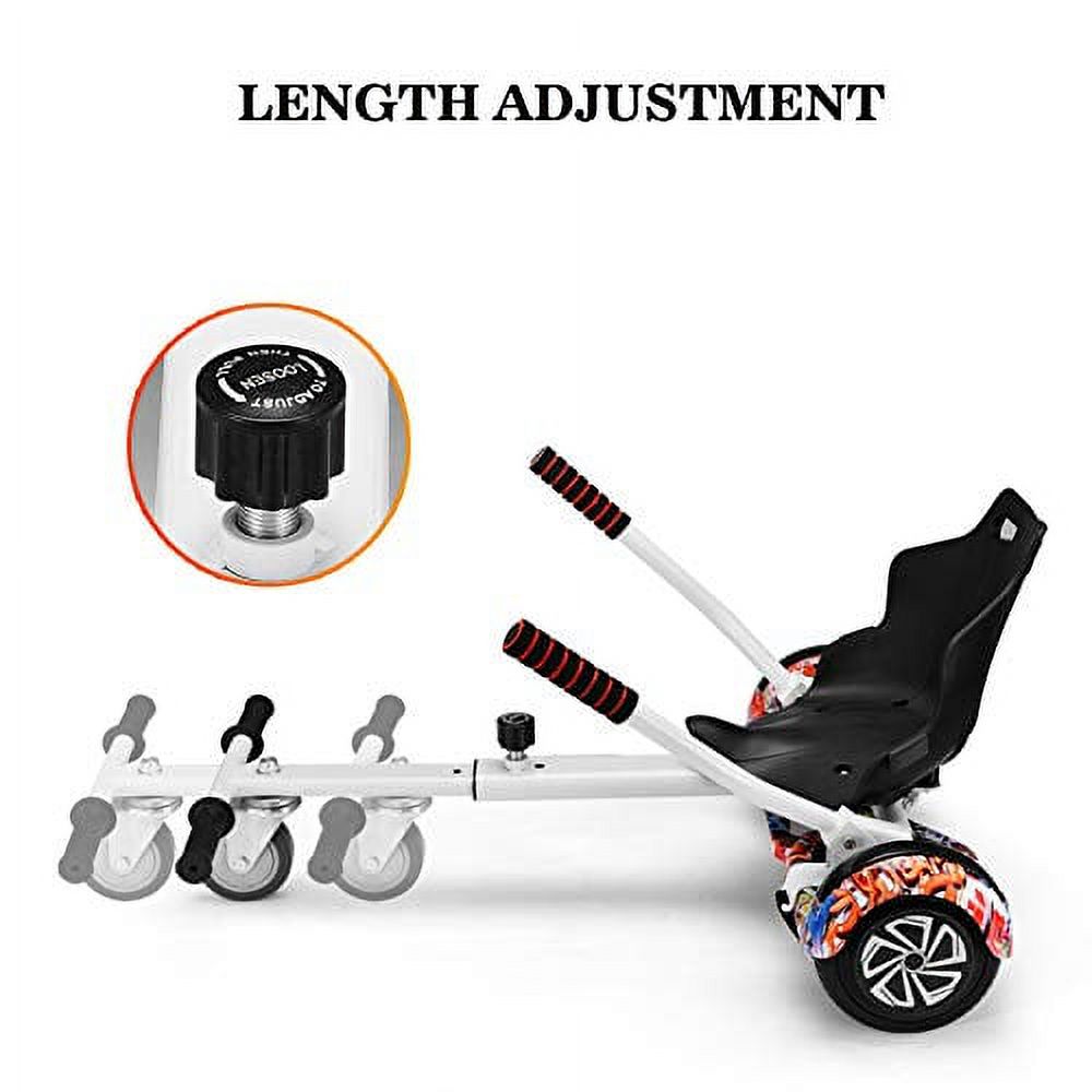 All In One 1 Hover Cart Attachment For Hoverboard - Transform your Hoverboard into a Go Kart with Hovercart - White