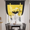 thumbnail image 3 of Yellow Bees Balloon Curtains for Bedroom/Front Door/Bathroom, Spring Summer Watercolor Honey Textured Tie Up Curtains 63 Inch Length Light Filtering Kitchen Curtains Shades for Windows 46"x63", 3 of 8